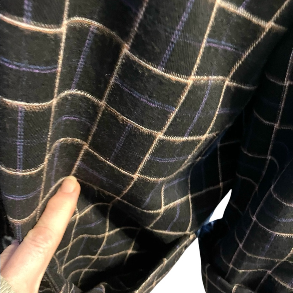 Gimmicks Black Plaid Flannel Duster size L - Picture 8 of 11